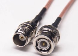 TNC母头带绝缘直式转bnc公头同轴电缆连接器