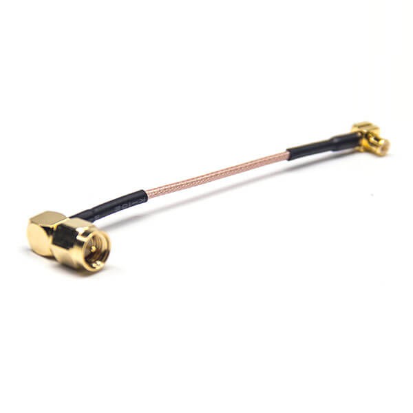 EB-101-0526 同轴线编织SMA弯公头转MCX弯公头接RG178组装线缆