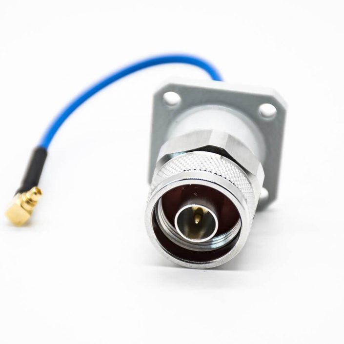 EB-101-0651 RF转接线四孔法兰直式N型公头转MMCX弯式公头