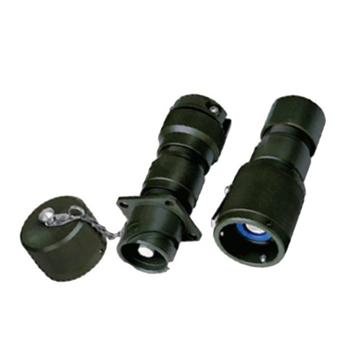 EB-418-1004 牵引连接器YGC直式1芯卡口连接压接式IP67公母对接带防尘盖铁路机车连接器