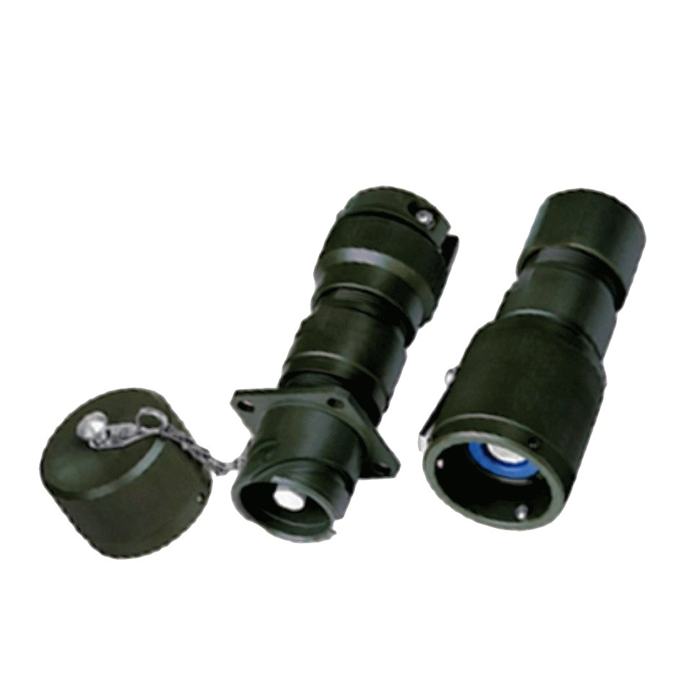 EB-418-1004 牵引连接器YGC直式1芯卡口连接压接式IP67公母对接带防尘盖铁路机车连接器