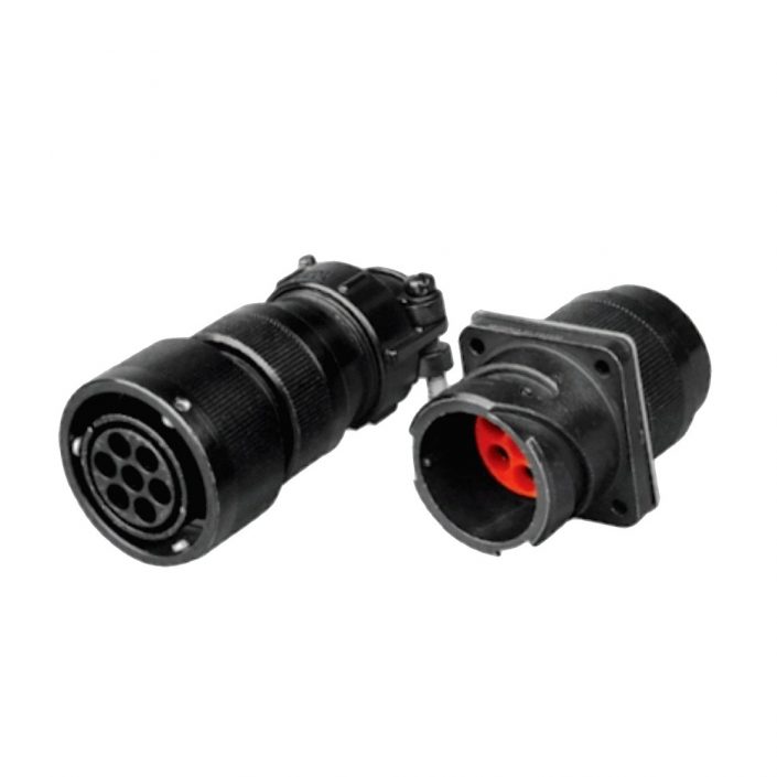 EB-418-1005 铁路机车连接器YGC卡口连接IP67压接式公母对接7芯直式公母对接牵引连接器