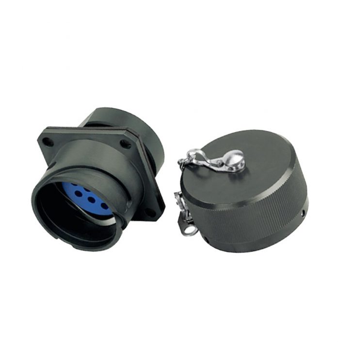 EB-418-1009 轨道交通电连接器IP67快速卡口式连接直式母插座12芯带防尘盖YGC牵引连接器