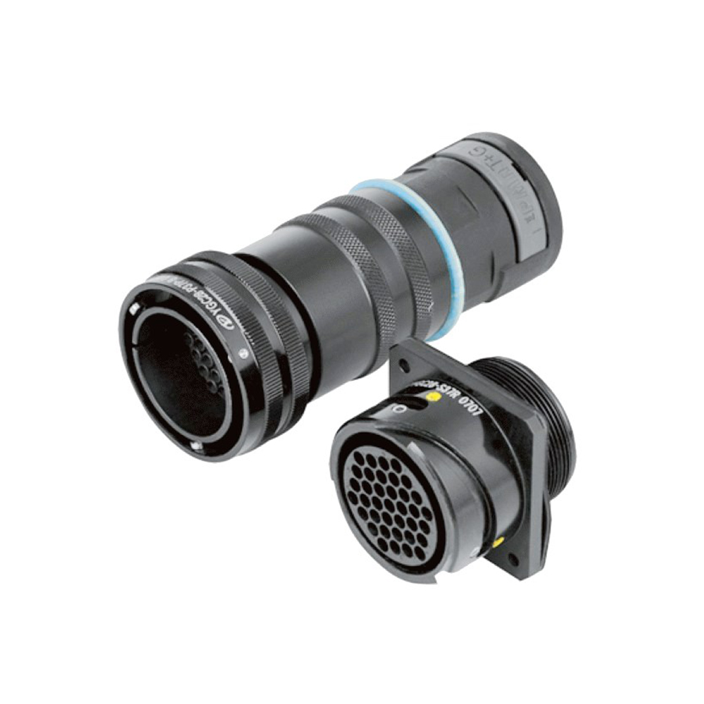 EB-418-1010 铁路轨道连接器37芯YGC直式压接IP67卡口式连接公母对接牵引连接器