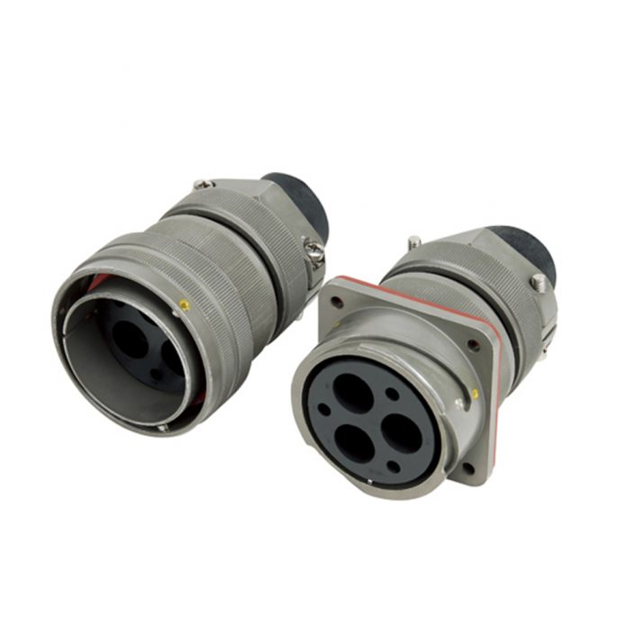 EB-418-1011 牵引电机连接器YGC快速卡口式连接公母对接IP67冷压接式3芯直式轨道连接器