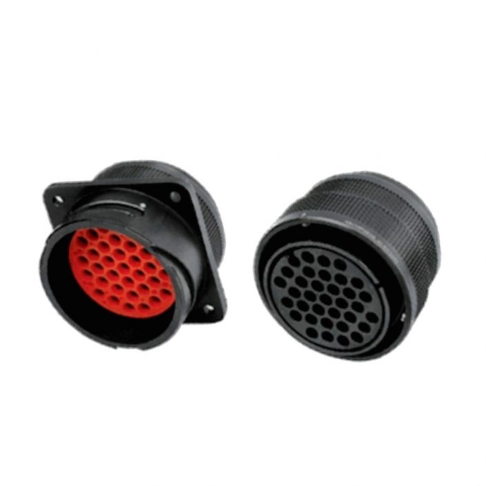 EB-418-1015 电连接器35芯直式卡口连接IP67压接式YGC-40公母对接铁路机车牵引连接器