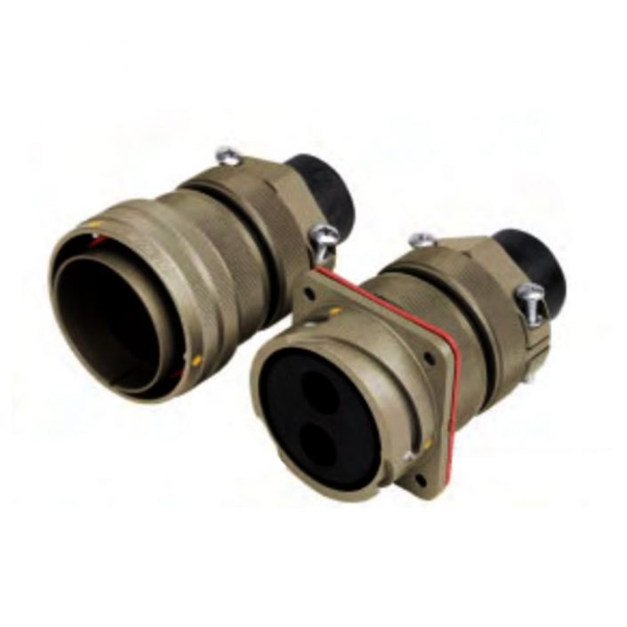 EB-418-1029 直式连接器YGC-3202ZJ10 2芯插座&插头卡口连接接线&面板安装4孔法兰