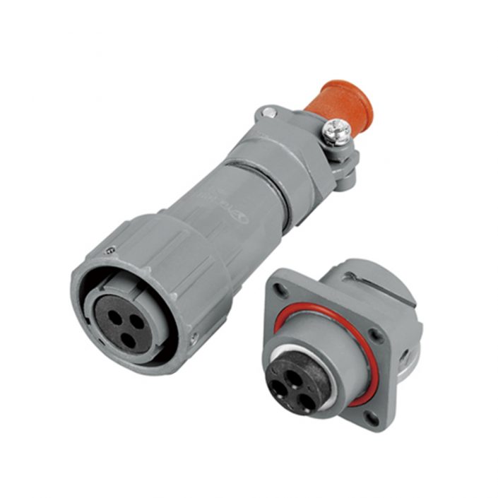 EB-418-1031 压接式连接器FQ系列18壳体3芯母插头&公插座卡口连接直