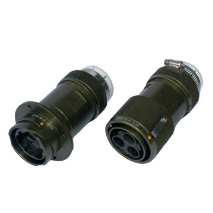 EB-418-1038 YGC连接器3芯母插头&公插座直式卡口连接圆形连接器4孔法兰