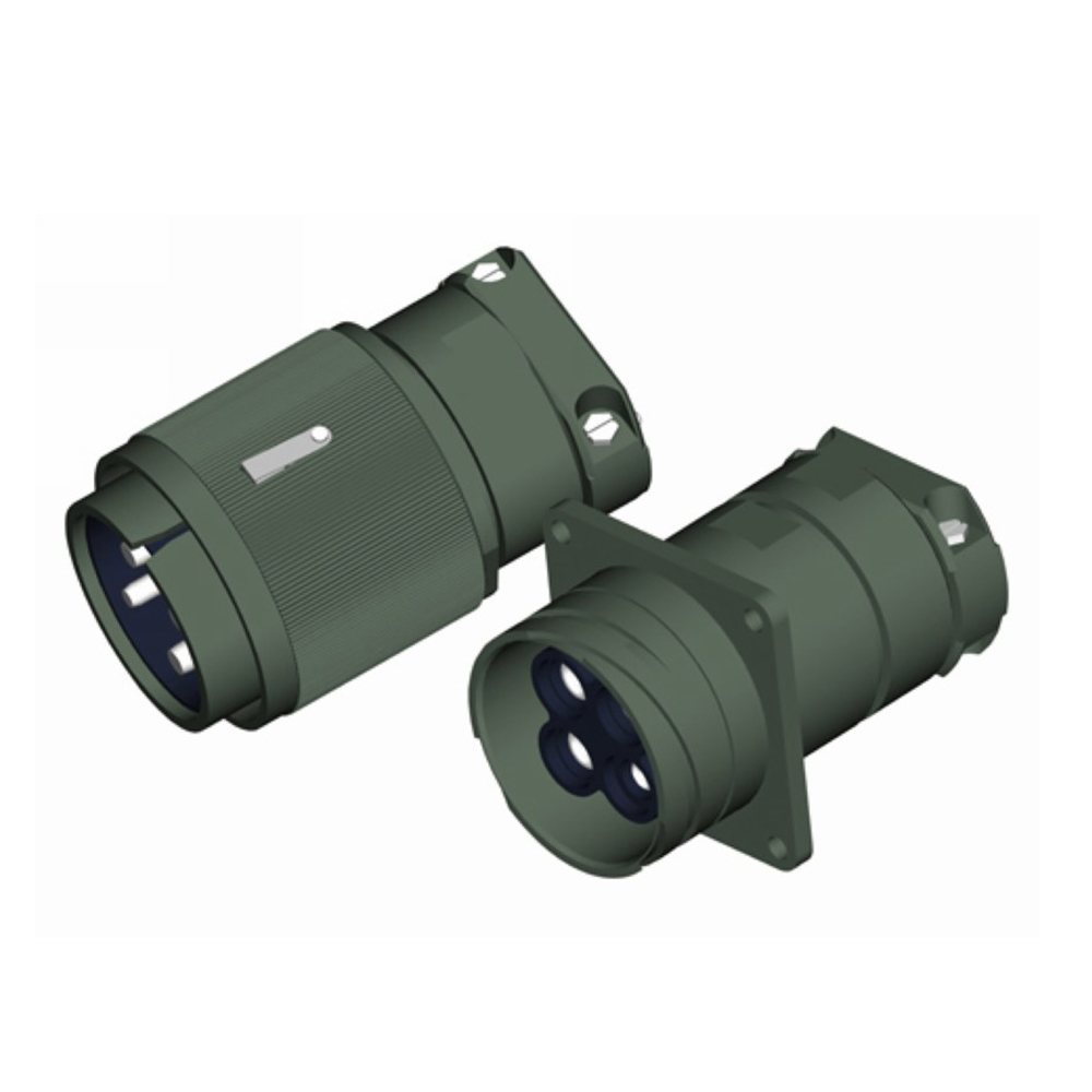 EB-418-3002 电连接器公插头&母插座接线直式4芯YGC-CL卡口式连接牵引连接器