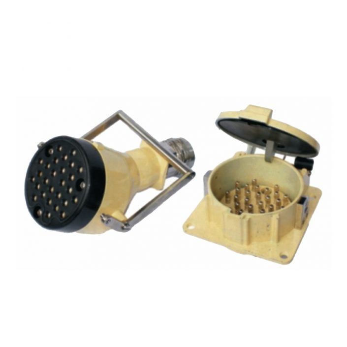 EB-418-3003 卡口圆形连接器YGC-CL弯式公母对接27芯直插杠杆锁紧连接接线防水牵引连接器