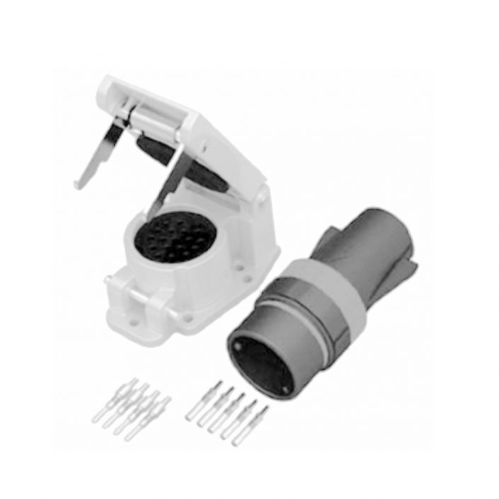 EB-418-4001 牵引电机连接器插头&插座JC-CL18芯直式接线公母对接直插杠杆锁紧连接