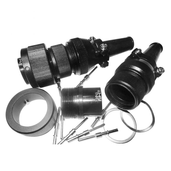 EB-418-5002 铁路机车用电连接器卡扣连接JL插头4芯公头接线直式美标牵引连接器焊接