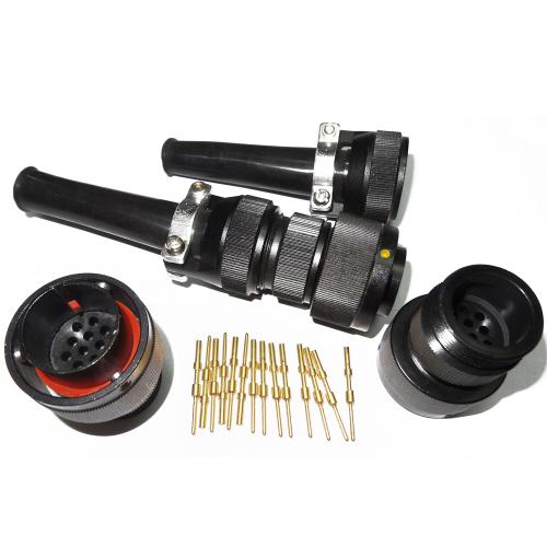 EB-418-5009 卡口圆形连接器JL公插头14芯焊接卡扣连接直式牵引连接器接线美标