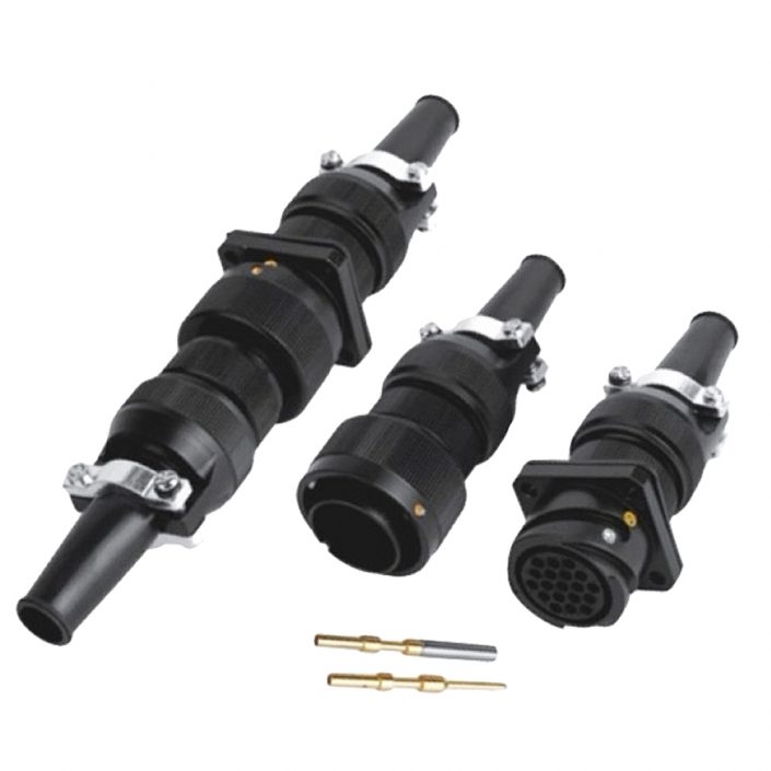 EB-418-5013 牵引电机连接器插头&插座JL直式19芯接线焊接美标面板安装公母对接