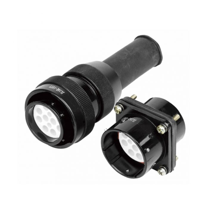 EB-418-5014 10芯圆形连接器直式JL公母对接四孔法兰卡扣连接焊接插头&插座牵引连接器