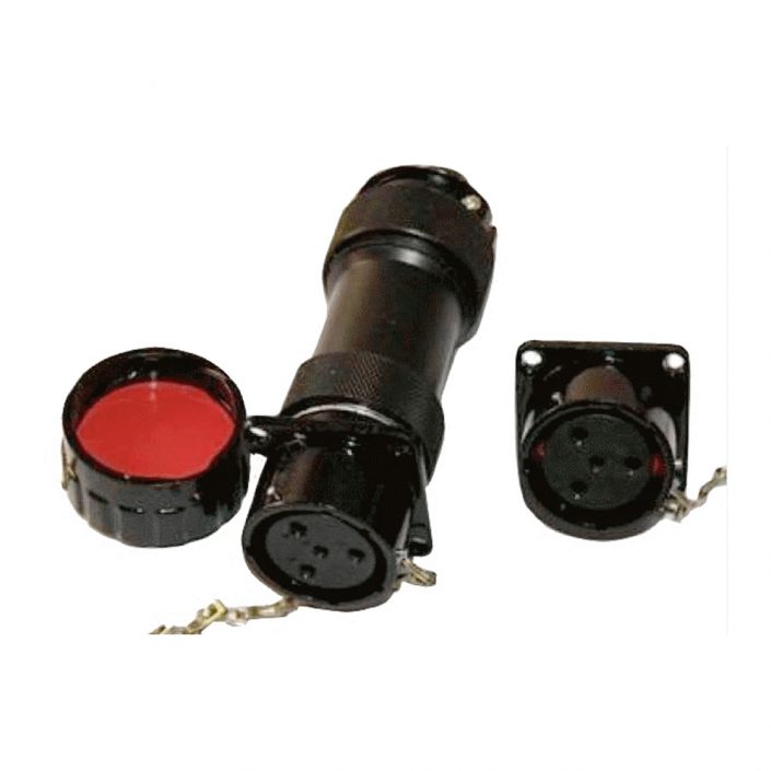 EB-418-5017 JL连接器插头&插座4芯直式卡扣连接接线带防尘盖公母对接面板安装