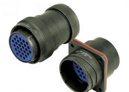 牵引连接器27芯88壳卡口连接直式压接插头插座公母对接连接器