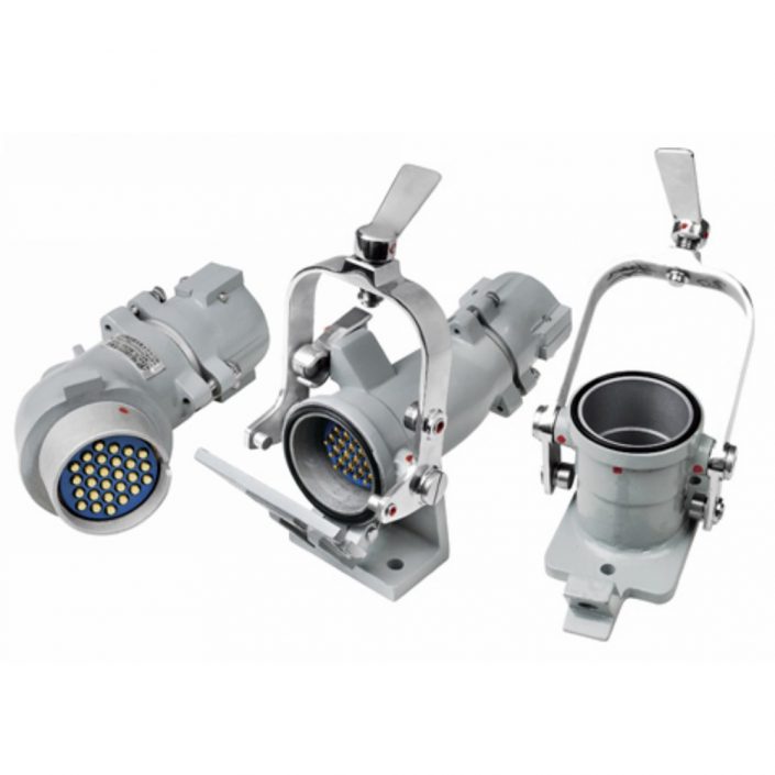 EB-418-5021 JL连接器弯式27芯89壳压接插头插座公母对接牵引连接器