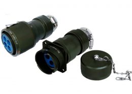 铁路专用连接器JL系列公母对接式插头插座卡口连接90壳4芯直式压接连接器