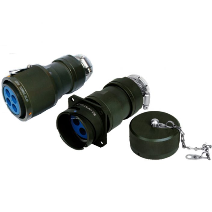 EB-418-5022 铁路专用连接器JL系列公母对接式插头插座卡口连接90壳4芯直式压接连接器