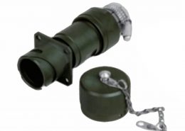 JL系列电连接器压接直式92壳体4芯插座卡口连接4孔法兰