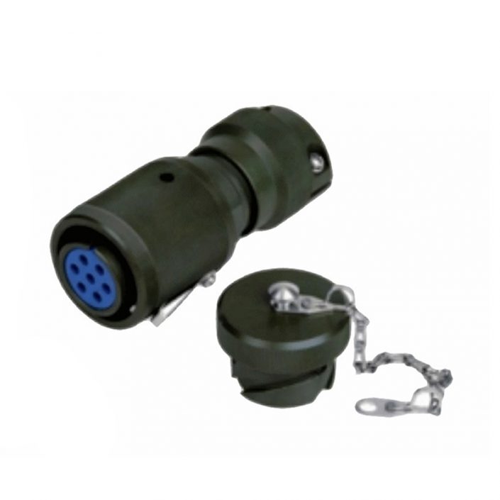 EB-418-5025 母插头JL连接器直式接线压接90壳体7芯卡口连接牵引连接器