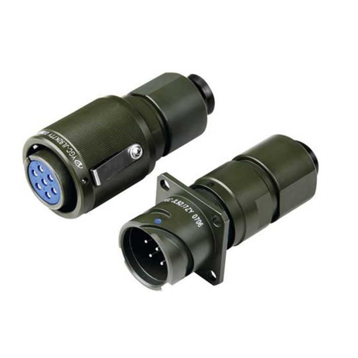 EB-418-5026 公母插头插座JL对接式直式7芯92壳4孔法兰卡口连接牵引连接器