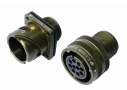 圆形连接器4孔法兰JY18壳10芯直式卡口连接插头插座公母对接牵引连接器