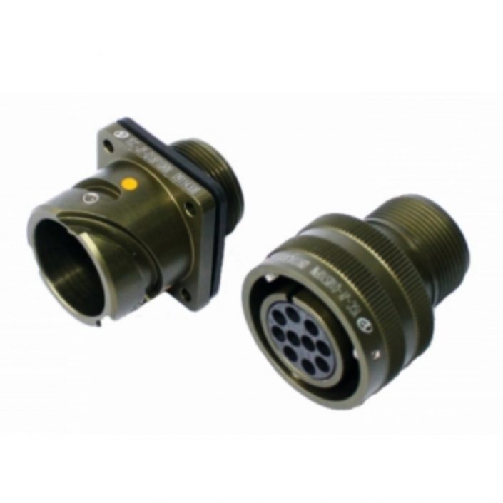 EB-418-6001 圆形连接器4孔法兰JY18壳10芯直式卡口连接插头插座公母对接牵引连接器