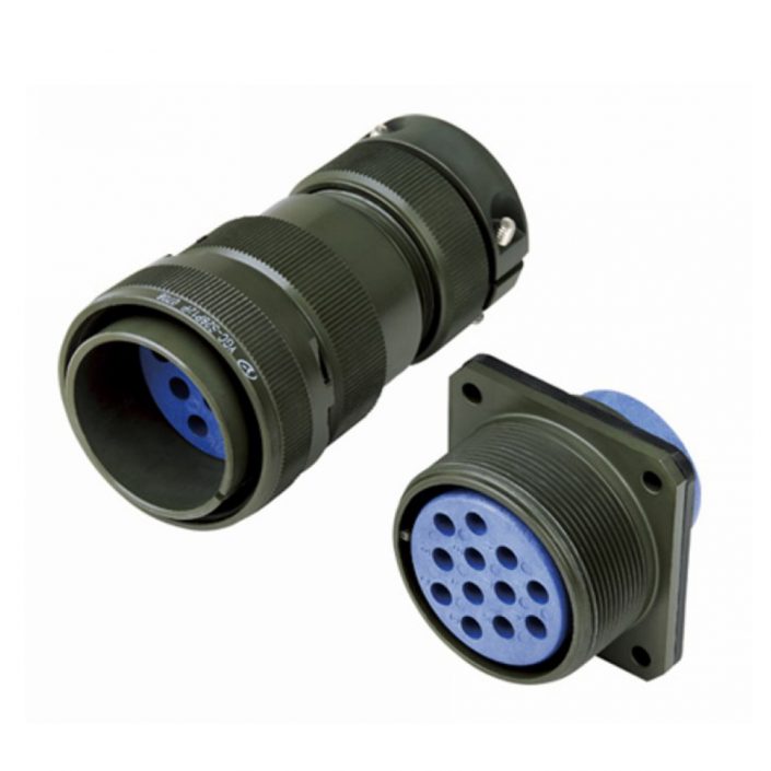 EB-418-6005 铁路机车连接器插头插座28壳体12芯4孔法兰公母对接螺纹连接