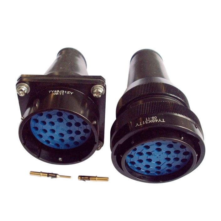 EB-418-9003 TY48航插TY系列48壳体31芯母插头&公插座直式卡口连接面板安装轨道交通连接器