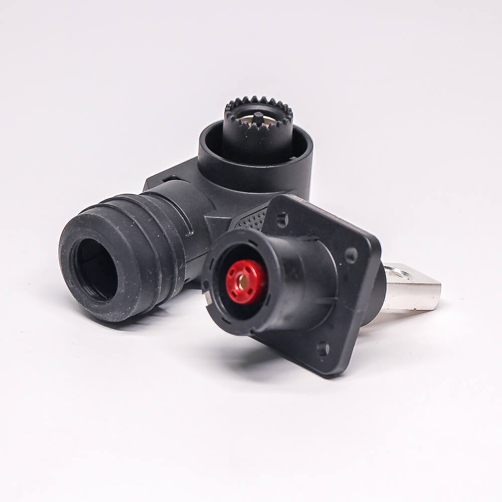 RHT-1P-12B-RW&RHT-1S-12B-BL-LW_1 新能源储能连接器弯式12mm黑色塑料铜牌连接300A