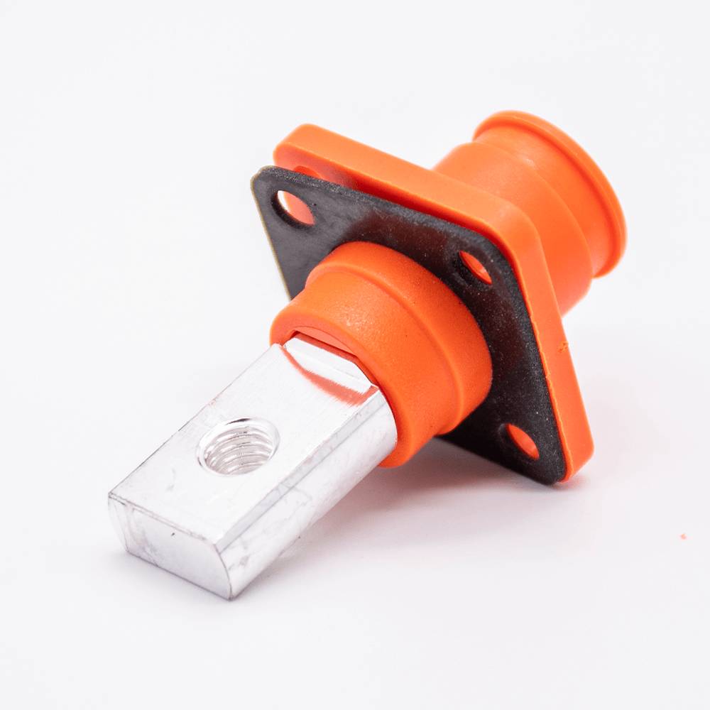 RHT-1P-12O-C70-R&RHT-1S-12O-BL-L_8 大电流防水连接器弯式IP65插头插座12mm橙色250A储能连接器