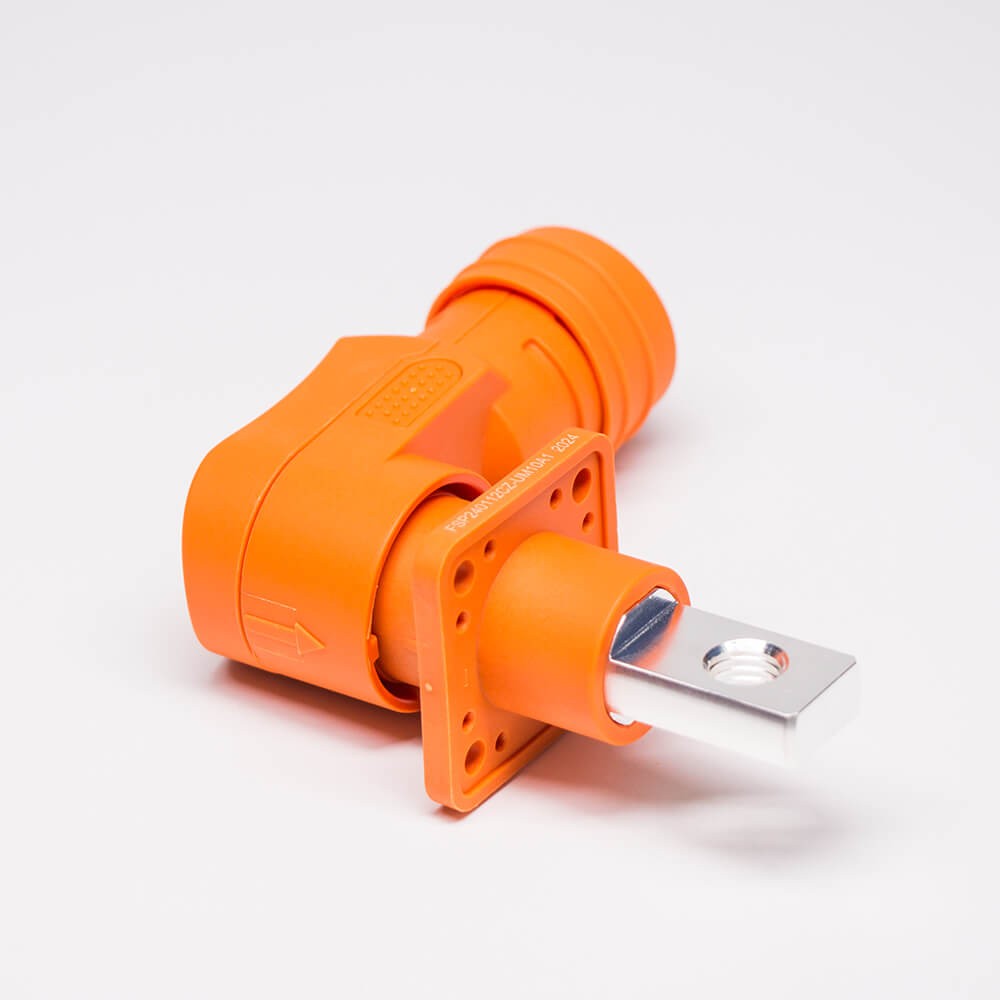RHT-1P-12O-RW&RHT-1S-12O-BL-LW_2 防水大电流连接器12mm橙色弯式IP54插头插座对接款300A