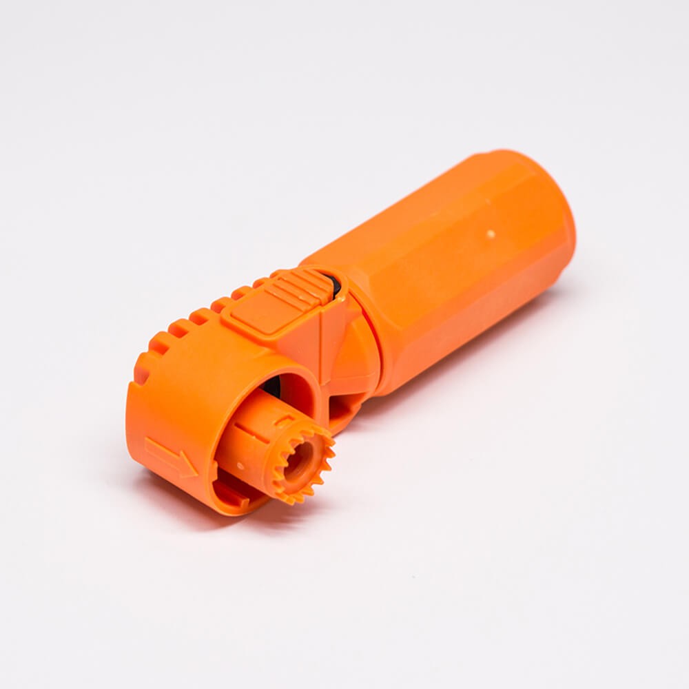 RHT-1P-6O-RW&RHT-1S-6O-BL-LW_4 单芯防水连接器IP67橙色弯式6mm70A带孔铜牌公母对接