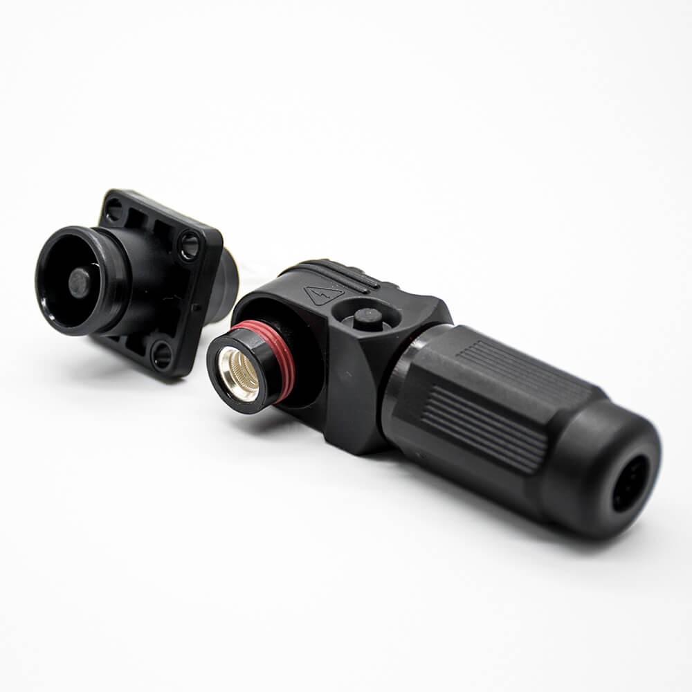 RHT-1P-8B-C50-R&RHT-1S-8B-BL-L_1 电池储能连接器8mm黑色IP65弯式插头插座200A带孔铜牌连接