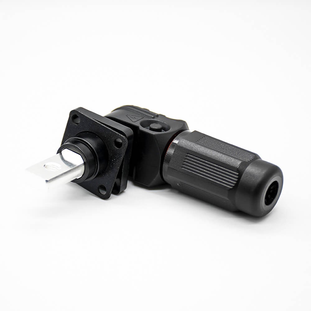 RHT-1P-8B-C50-R&RHT-1S-8B-BL-L_4 电池储能连接器8mm黑色IP65弯式插头插座200A带孔铜牌连接