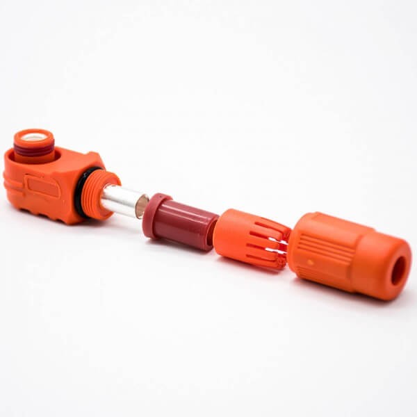 RHT-1P-8O-C35-R&RHT-1S-8O-BL-L_9 储能电池连接器8mm橙色弯式插头插座IP65 150A大电流防水连接器