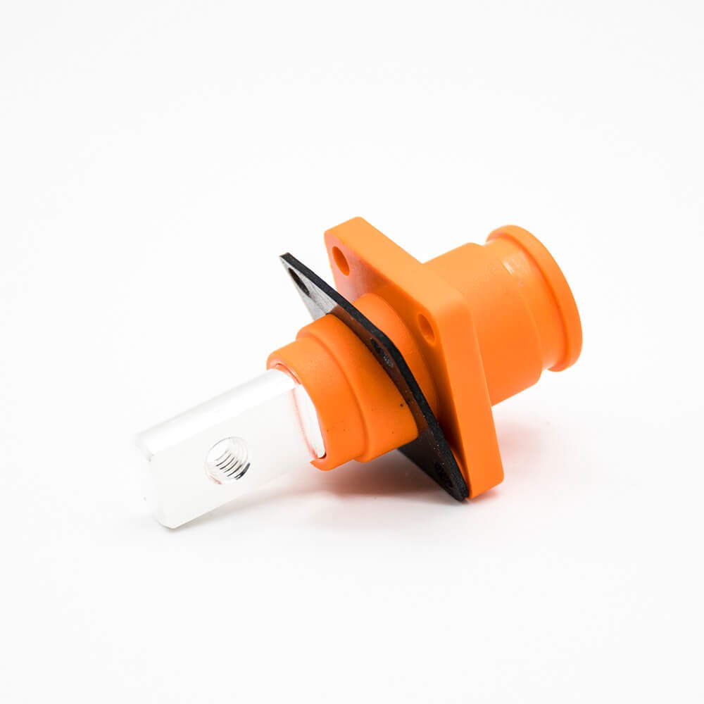 RHT-1P-8O-C50-R&RHT-1S-8O-BL-L_6 新能源汽车换电连接器弯式8mm橙色IP65 200A插头插座对接款