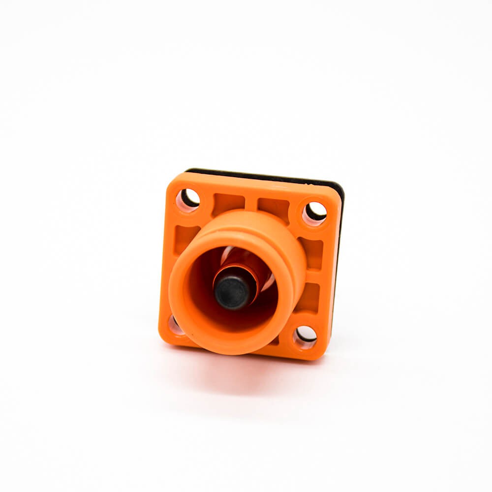 RHT-1P-8O-C50-R&RHT-1S-8O-BL-L_7 新能源汽车换电连接器弯式8mm橙色IP65 200A插头插座对接款
