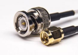直插式SMA公头转BNC直式公头同轴线缆接RG316