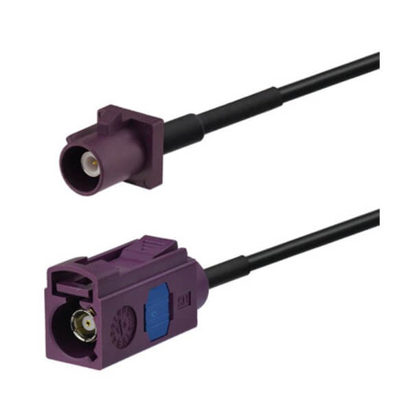 car-antenna-cables-fakra-d-4g-lte-3g-umts-gsm-aerial-telematics-extension-cable-20-feet 汽车天线4G LTE 3G UMTS GSM Fakra D型延长线直式公转母20英尺