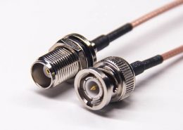 tnc接头防水前锁板母头转bnc公头接RG316组装线材