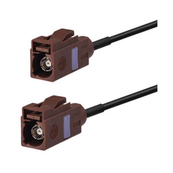 fakra-connector-f-type-brown-female-to-female-pigtail-cable-car-antenna-extension-cable-20-feet Fakra 线F型棕色母转母直式车载天线延长线20英尺