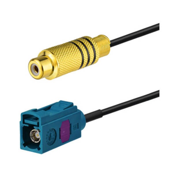 fakra-rca-car-head-unit-female-to-fakra-z-female-antenna-adapter-pigtail-cable-15cm Fakra汽車連接器車頭單元RCA母對Fakra Z母頭直式15釐米