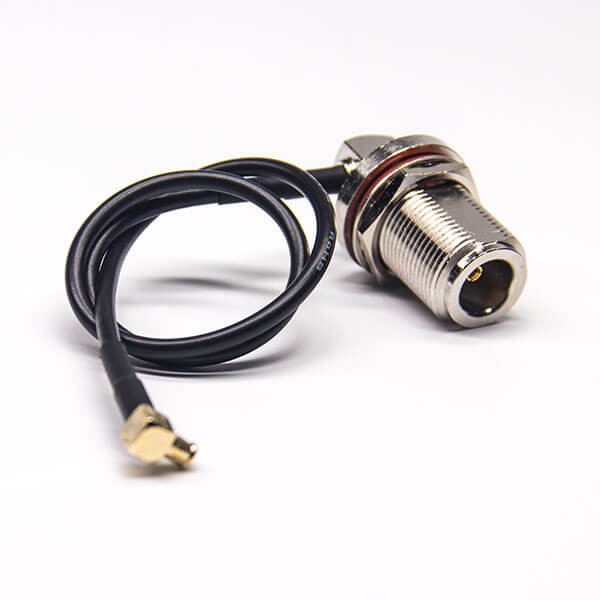 n-type-female-cable-right-angled-to-mcx-male-90-degree-waterproof(7) rf同轴线接头N母头穿墙防水转MCX弯公头