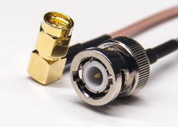 SMA转BNC同轴线材SMA公头90度转BNC公头180度接RG316
