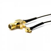 sma-cables-male-90-degree-to-mmcx-male-right-angle-connector-1-m MMCX转接SAM公头转公头弯式PCB板插孔接线连接器1米
