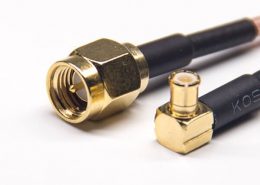 SMA公头直式转MCX弯式公头组装线材接RG316